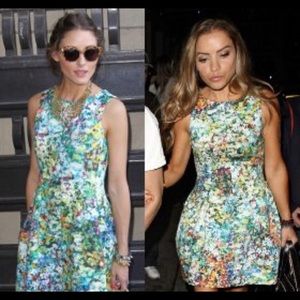 Zara Tulip Watercolor Dress Size S